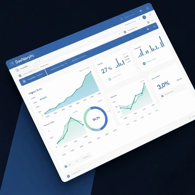 Graphs and charts representing SEO performance metrics